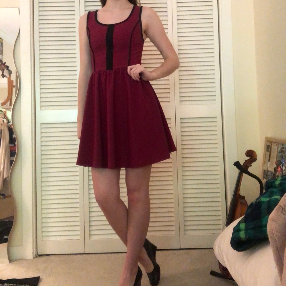 Lush maroon and black dress